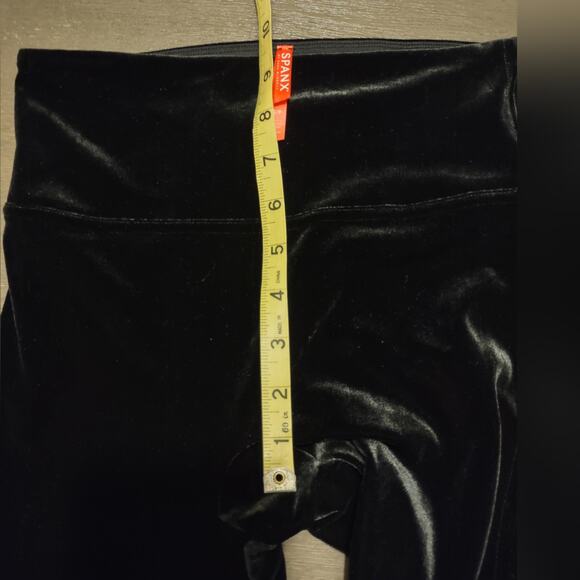 Spanx Velvet Velour Black Skinny Pull On Stretchy Pant Leggings Size Small - Picture 6 of 12